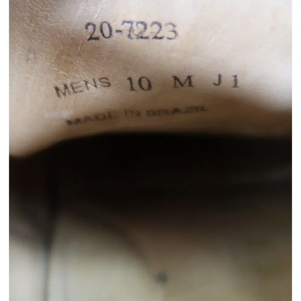Johnston & Murphy Shoes Mens 10 Oxford Derby Casual Dress Leather Comfort Brown